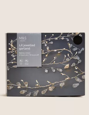 Light Up Wire Jewelled Garland