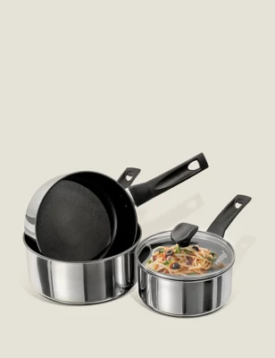 3 Piece Stainless Steel Pan Set