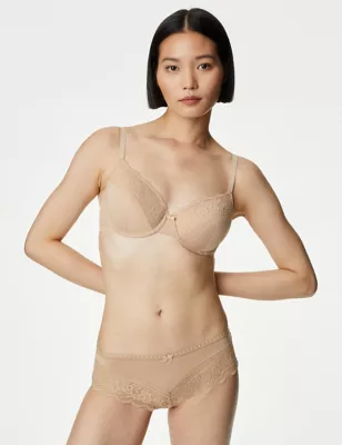 3pk Lace Trim Brazilian Knickers