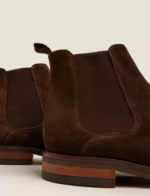 Suede Pull-On Chelsea Boots
