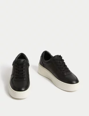 Suede Lace Up Chunky Trainers