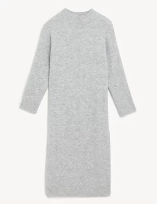 Knitted Crew Neck Dress