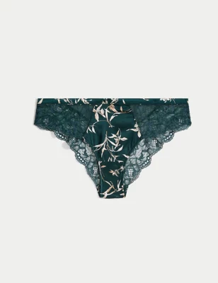 Cassia Silk And Lace Brazilian Knickers