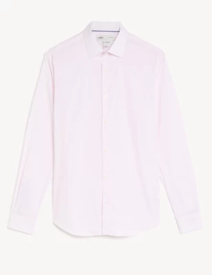 Slim Fit Cotton Rich Stretch Striped Shirt