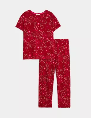 Pure Cotton Star Print Pyjama Set