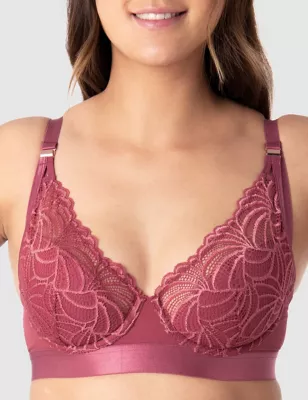Warrior Plunge Lace Flexi Wired Nursing Bra C-G