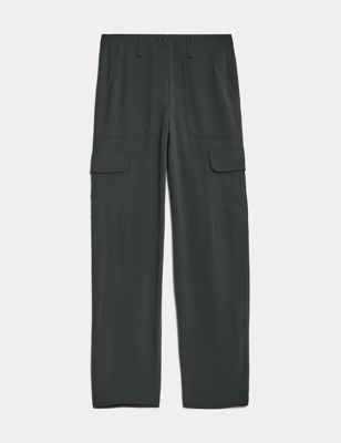 Crepe Cargo Relaxed Trousers