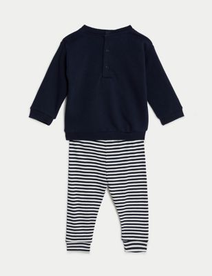 2pc Cotton Rich Christmas Scene Outfit (0-3 Yrs)