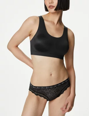 3pk Lace & Mesh Bikini Knickers