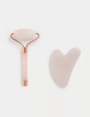 Rose Quartz Face Roller & Gua Sha Set