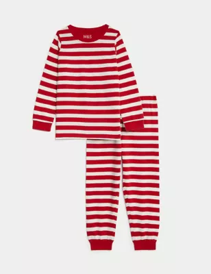Pure Cotton Striped Pyjamas (1-16 Yrs)