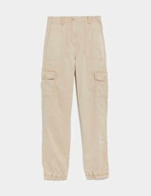 Lyocell Rich Cargo Tea Dyed Trousers