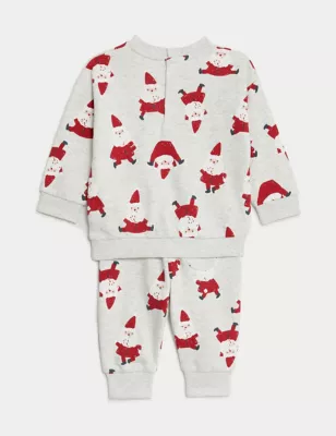 2pc Cotton Rich Santa Outfit (0-3 Yrs)
