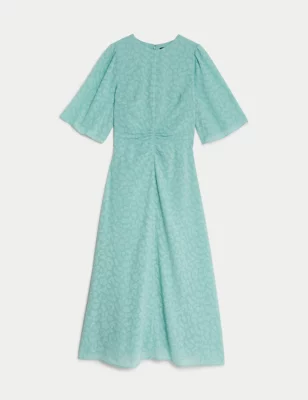 Animal Print Jacquard Midaxi Tea Dress