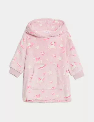 Glow In The Dark Fleece Unicorn Oversized Hoodie (3-8 Yrs)