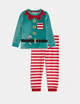 Velour Elf Pyjamas (1-8 Yrs)