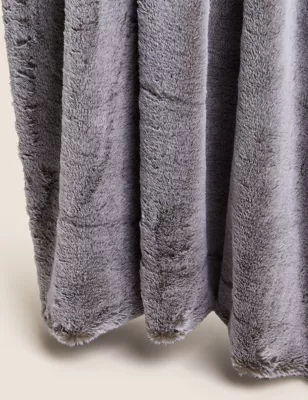 Tipped Faux Fur Throw