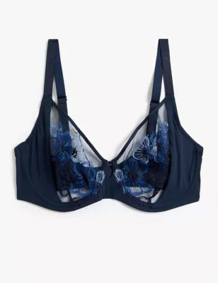 Embrace Embroidered Wired Full Cup Bra A-E