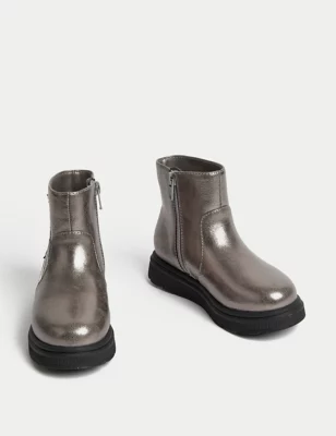 Kids' Freshfeet&trade; Metallic Star Chelsea Boots (4 Small - 13 Small)