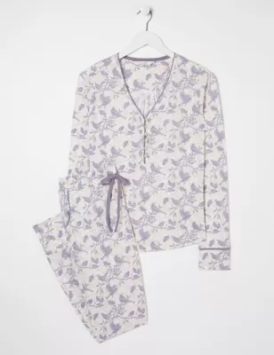 Pure Cotton Bird Print Pyjama Set