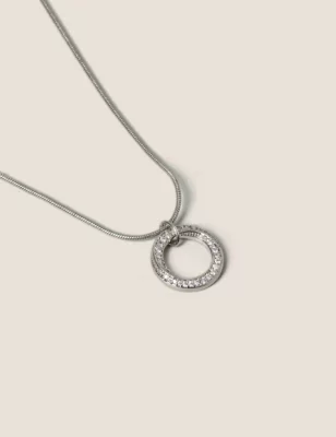 Platinum Plated Ditsy Necklace