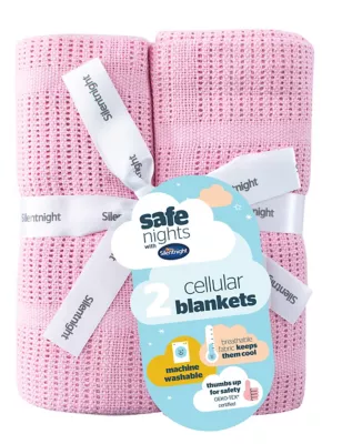 2pk Safe Nights Cellular Cot Blankets