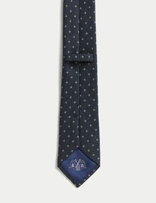 Polka Dot Wool Rich Tie