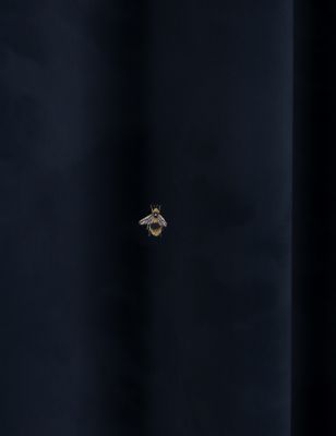 Velvet Bee Eyelet Blackout Thermal Curtains