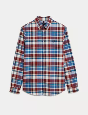 Pure Cotton Check Oxford Shirt
