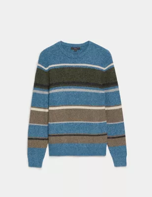 Supersoft Striped Chunky Crew Neck Jumper
