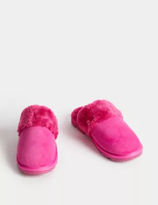 Kids' Suede Freshfeet&trade; Slippers (13 Small - 6 Large)