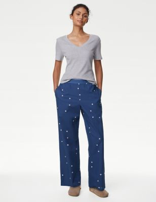 2pk Pure Cotton Pyjama Bottoms