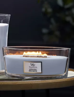 Seaside Neroli Ellipse Scented Candle With Crackle Wick