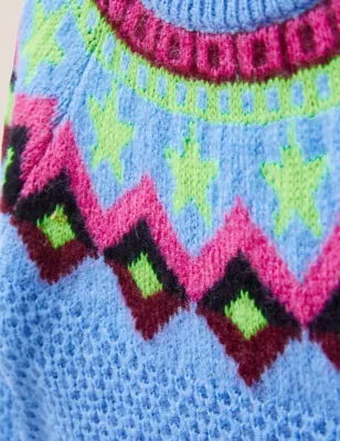 Knitted Fair Isle Jumper With Wool (3-10 Yrs)