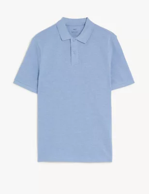 Pure Cotton Pique Polo Shirt