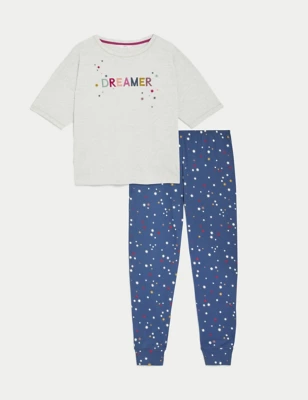 Cotton Rich Dreamer Slogan Pyjama Set