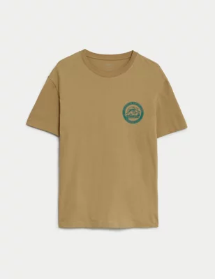 Pure Cotton Fishing Graphic T-Shirt