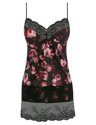 Pippa Floral Lace Trim Short Chemise