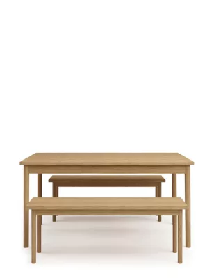 Newark 6 Seater Dining Table With Benches