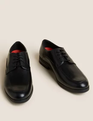 Wide Fit Leather Derby Shoes