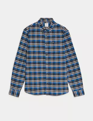 Easy Iron Pure Cotton Check Oxford Shirt