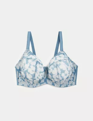 Printed Mesh Wired Extra Support Bra F-J