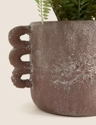 Artificial Fern Plant In Ceramic Pot