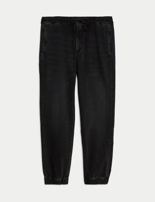 Regular Fit Jersey Cuffed Jogger Jeans