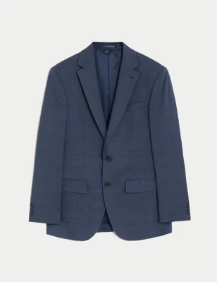 Regular Fit Prince Of Wales Check Suit Jacket