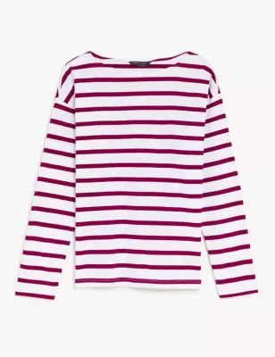 Pure Cotton Striped Top