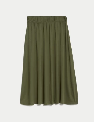 Jersey Midi Circle Skirt