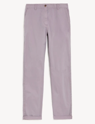 Cotton Rich Tea Dyed Slim Fit Chinos