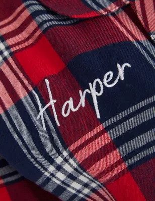 Personalised Tartan Ladies Pyjama Set