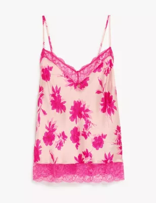 Laylani Silk & Lace Floral Cami